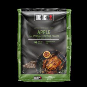 Weber® 3401055 - 100 % naturliga träpellets av äpple 8 kg Påse